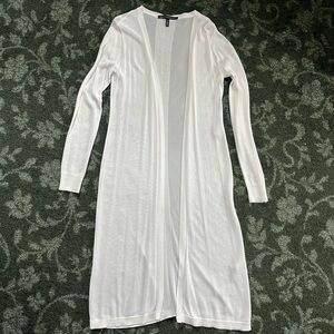 WHBM, Xtra Small, White, Open Cardigan/Duster, Sheer, Like New